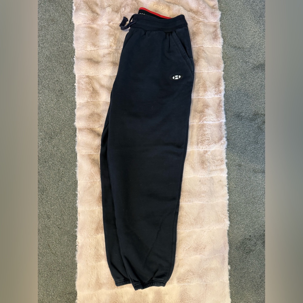 Under Armour Black and Red Performance Pants